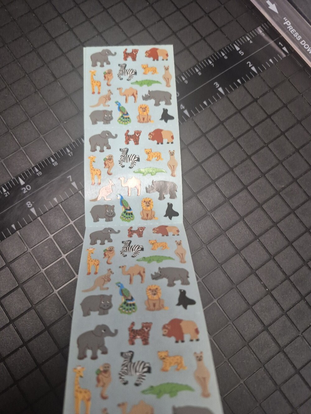 Kids animal stickers sheet